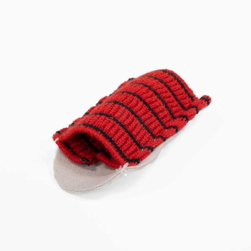 finger guard hand sewn red black