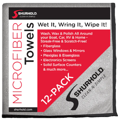 Microfiber towels in package - 12-pack