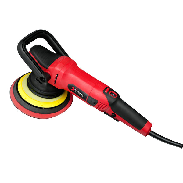 Dual Action Polisher Pro side angle view - red and black