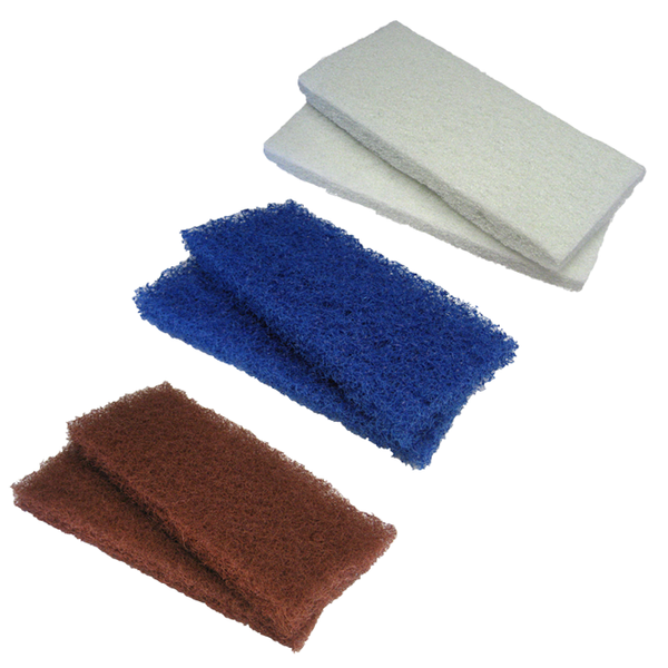 All three textures of pads (2 packs) White-fine, Blue-medium, Red/brown-coarse