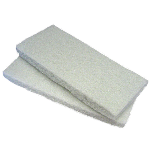 2 pack - white fine scrubber pads