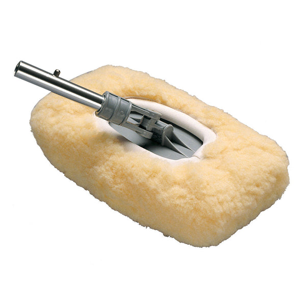 Swivel pad base with lambs wool cover