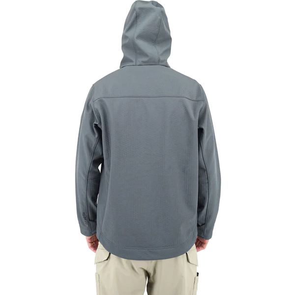 AFTCO Reaper Windproof Zip up Fishing Rain Jacket - Charcoal