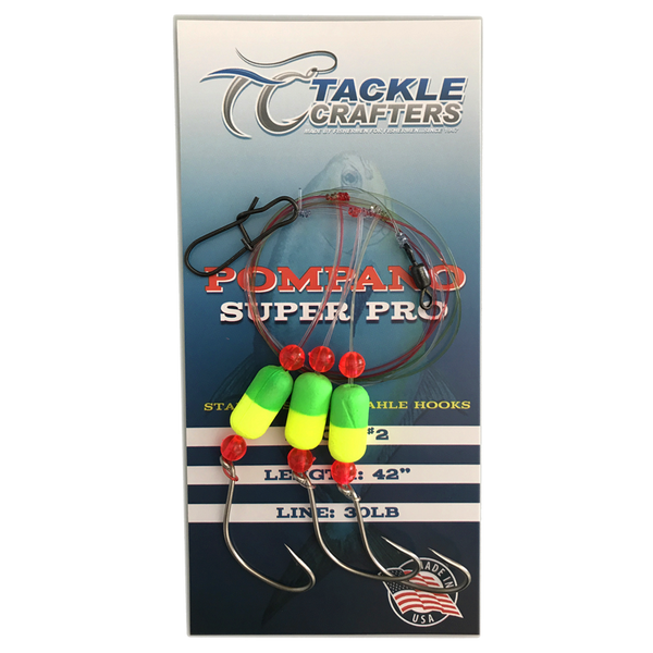 Pompano Rigs For Surf Fishing, 6 Pieces Saltwater Double Hooks, Fishing