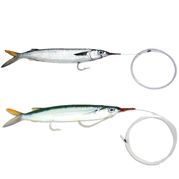 BAITMASTERS OF SOUTH FLORIDA Rigged Ballyhoo Mono Leader (3 pack