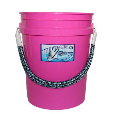 pink bucket with camo handle