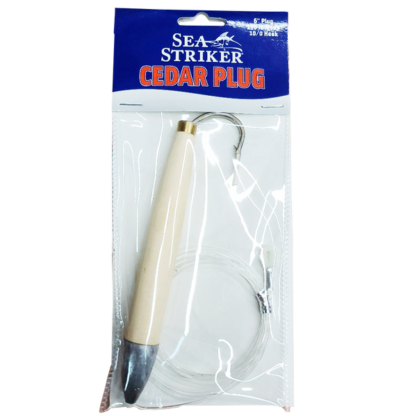 cedrus fish hook SEA STRIKER Rigged Cedar Plug 6