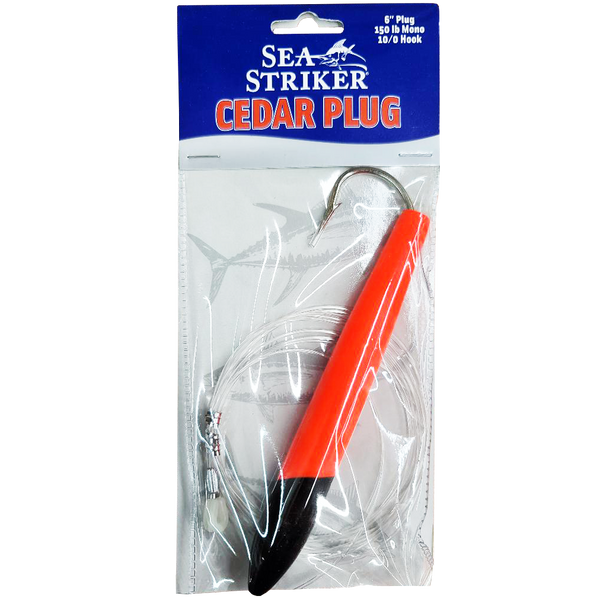 SEA STRIKER Rigged Cedar Plug – Crook and Crook Fishing, Electronics, and  Marine Supplies