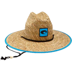 Straw hat with chin strap