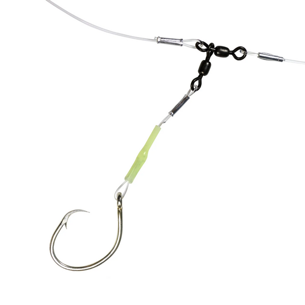 deep drop rig showing 1 hook and swivels 