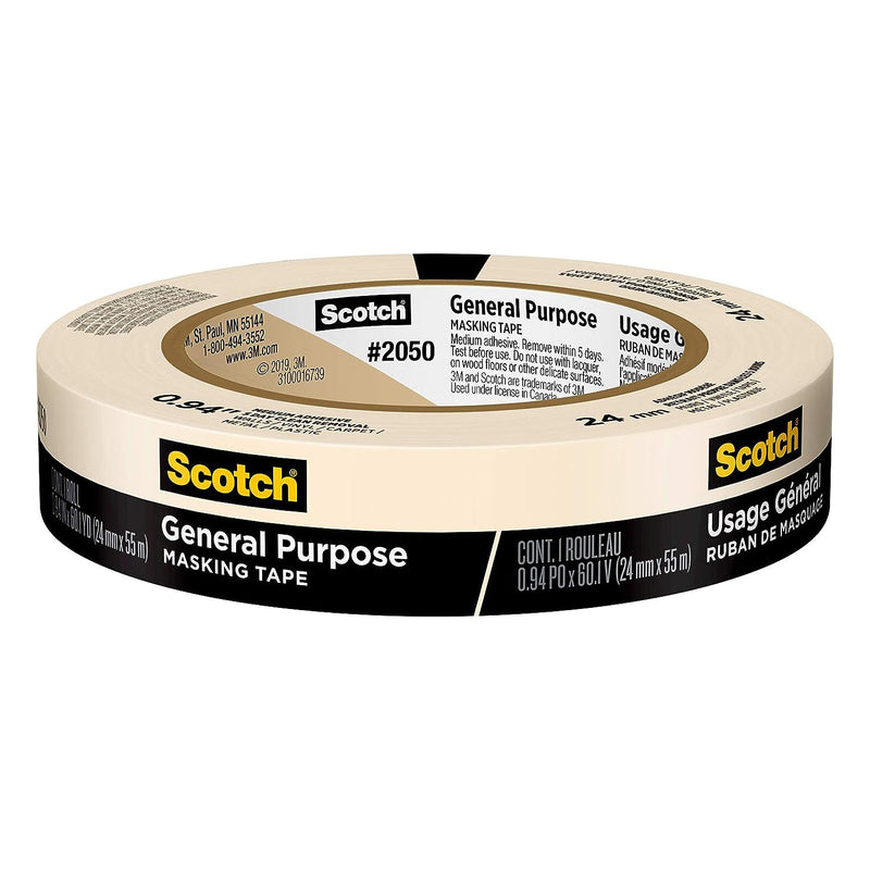 .94 inch x 60 yd Roll of Scotch General Purpose Making Tape - Tan