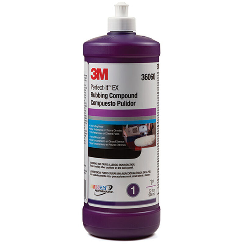 3M Rubbing Compound 36060 1 quart purple bottle with white cap