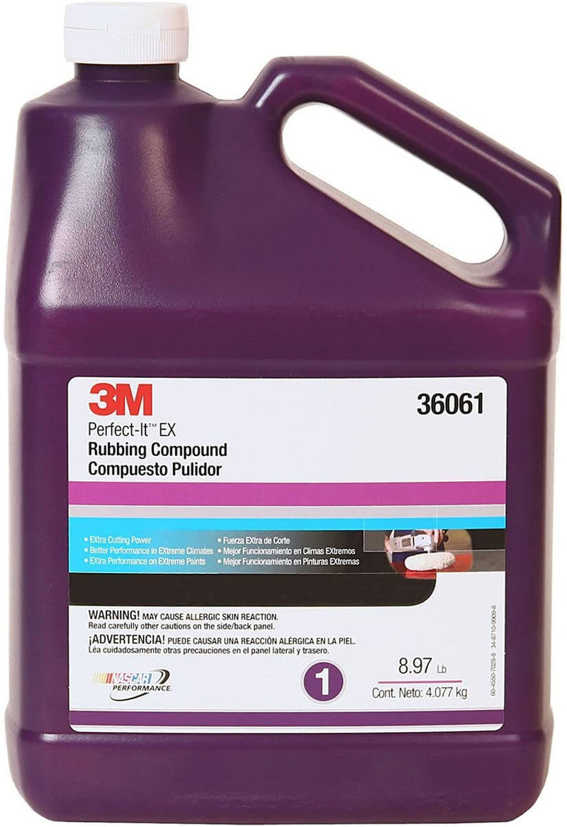 3M Rubbing Compound 36061 1 gallon purple bottle with white cap
