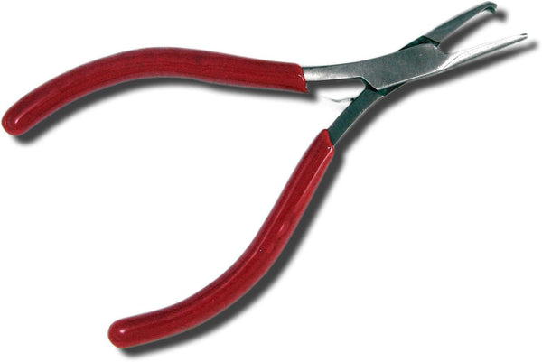 split ring pliers with red vinyl grips