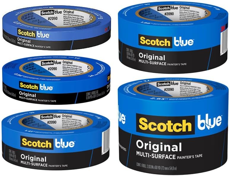Scotch blue painter's tape in various sizes