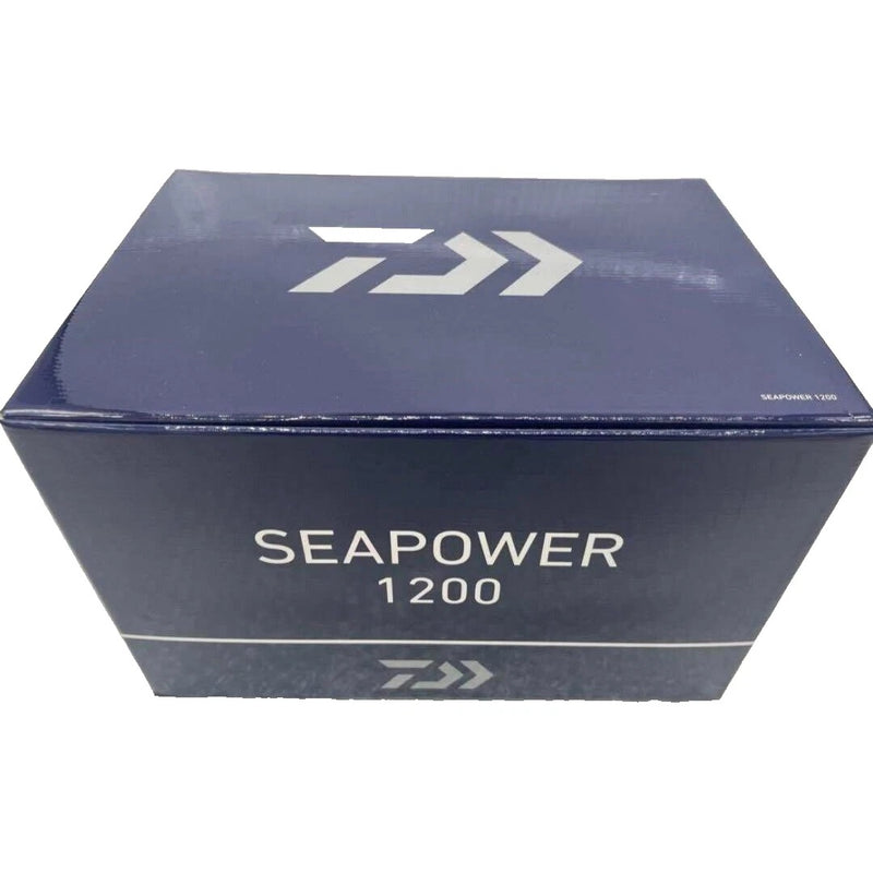 Daiwa Seapower 1200 fishing reel box on a white background