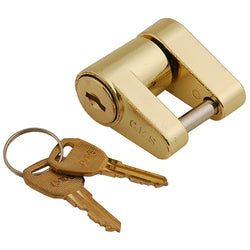 Brass Coupler Lock with 2 keys