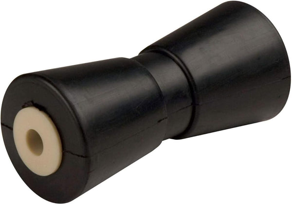 8-inch black rubber tapered keel roller