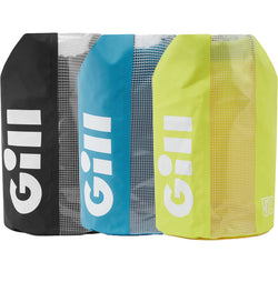 Group shot GILL 5L Voyager Dry Bags in black, blue and sulphur