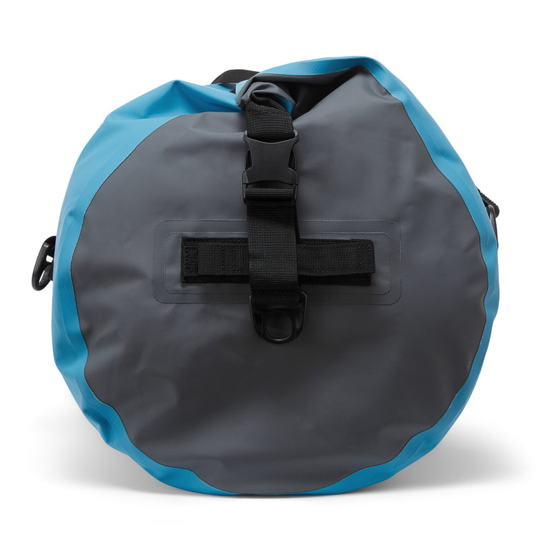 Side view of 60L Bluejay duffel with side release fastenings