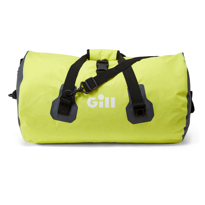 Gill 60L Duffel -  sulphur with white Gill logo and black straps