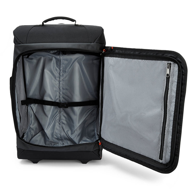 Black Gill Rolling Carry-on Bag opened