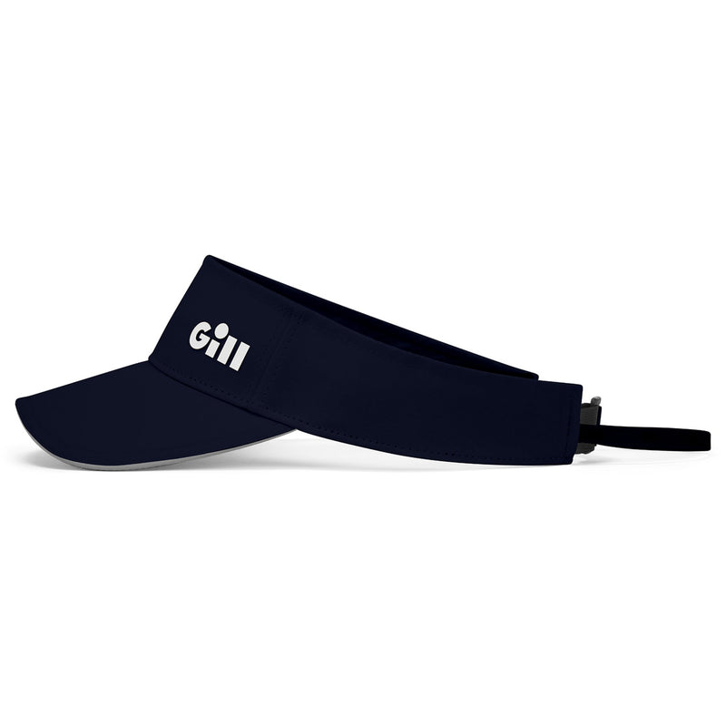 Left side view of Dark Navy Gill Visor with corrosion-proof retainer clip