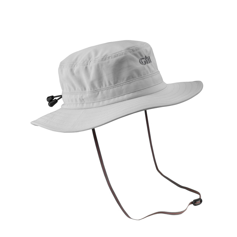 Silver Technical Marine Sun Hat with chin strap and adjustment