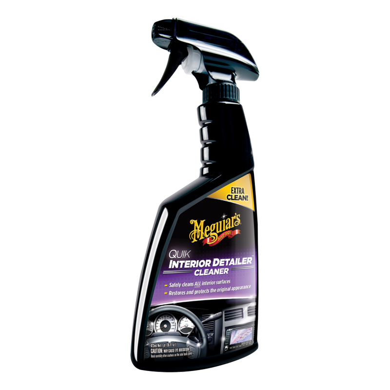 Meguiar's QUIK Interior Detailer Cleaner - 16oz. black spray bottle