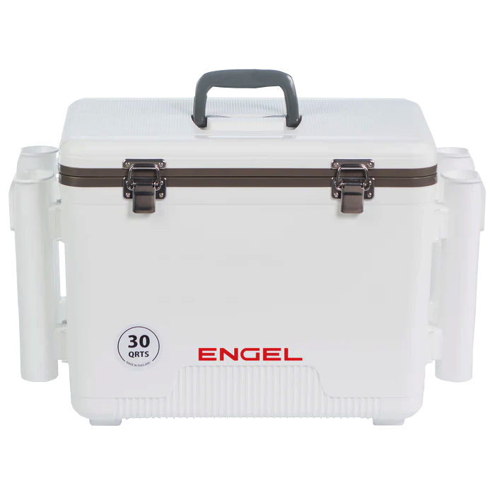 ENGEL 30 Quart Drybox/Cooler with Rod Holders – Crook and Crook