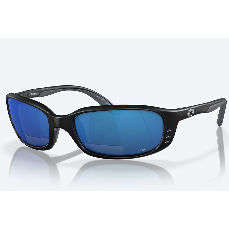 Brine Readers Black Frame/Blue Mirror/+2.0 Rx