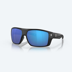 Costa Diego Sunglasses with Black Frame and Blue Mirror Lens