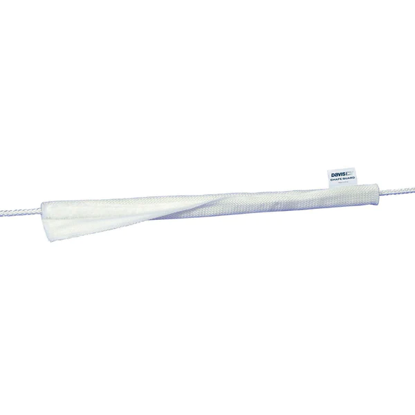 WHITE chafe guard velcro wrapped on line with Davis tag showing
