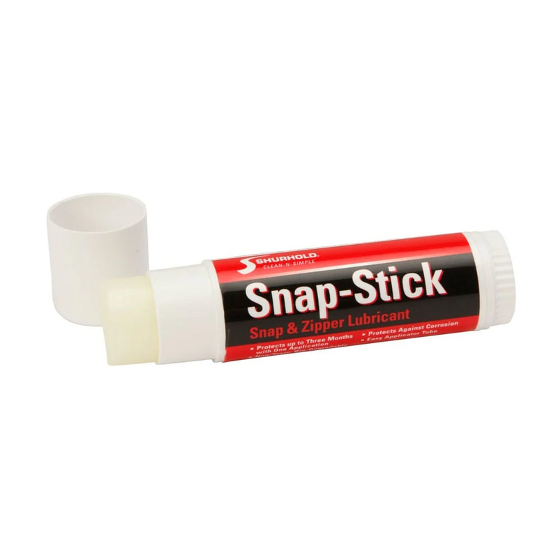 Snap-Stick Snap & Zipper Lubricant shown with cap off