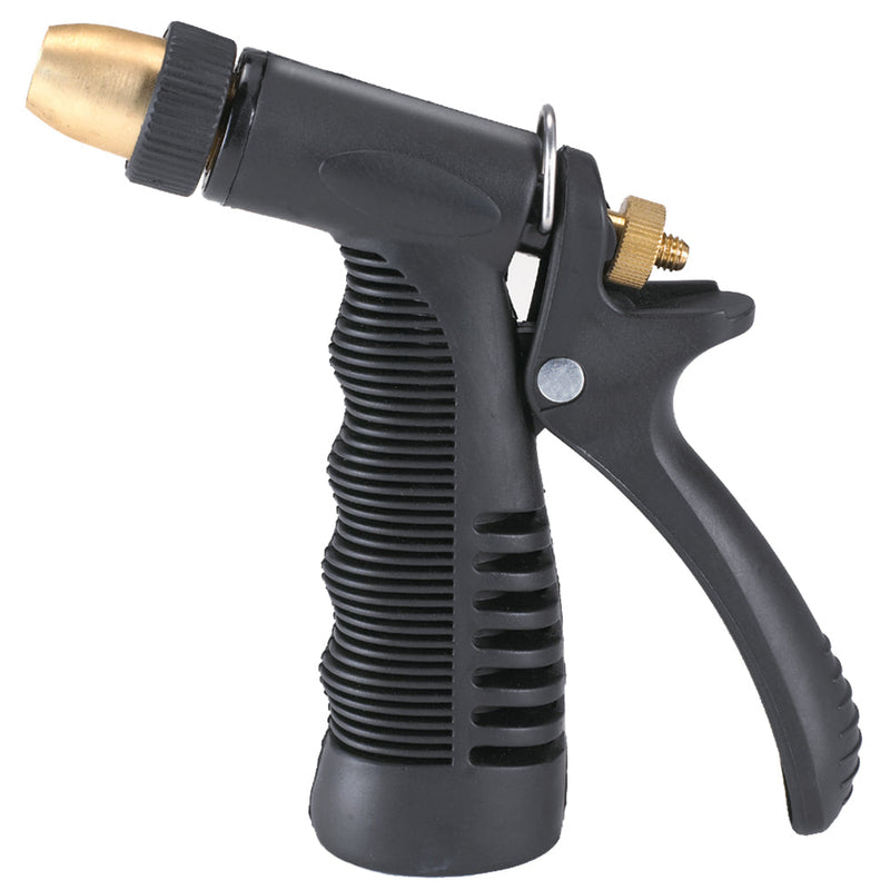 hose nozzle with black vinyl grip