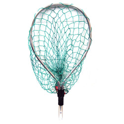 pear shaped crab net with green treated nylon weave