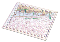 map shown in clear vinyl zip cover