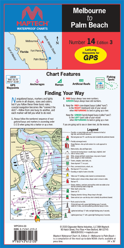 Melbourne to Palm Beach Waterproof chart cover