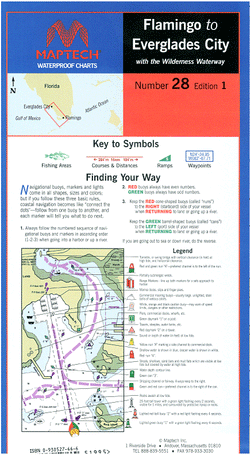 Flamingo to Everglades City Waterproof Chart cover