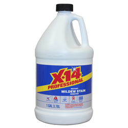 1 gallon white bottle, black cap - X-14 Professional Mildew Stain Remover