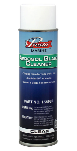 19 oz. Spray Can - Presta Marine Aerosol Glass Cleaner