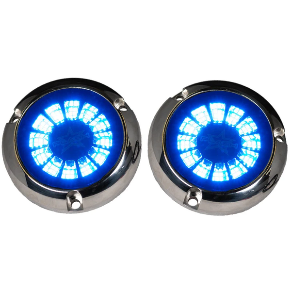 Pair of blue EPIK lights