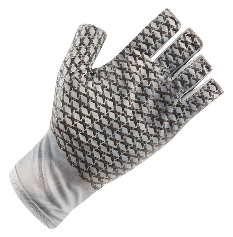 Gill Tec Gloves Glacier Camo palm view showing sticky print