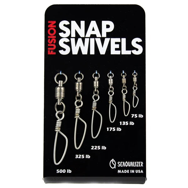 snap swivels showing sizes
