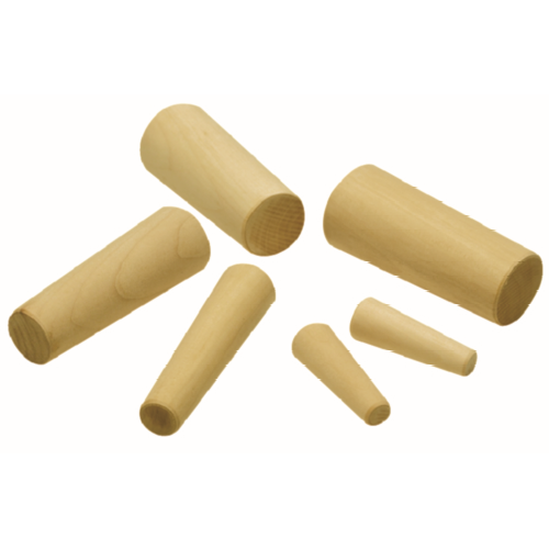 Wooden plugs of different sizes