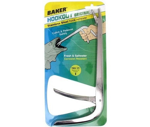 Baker Hookout Stainless Steel Hook Remover in package