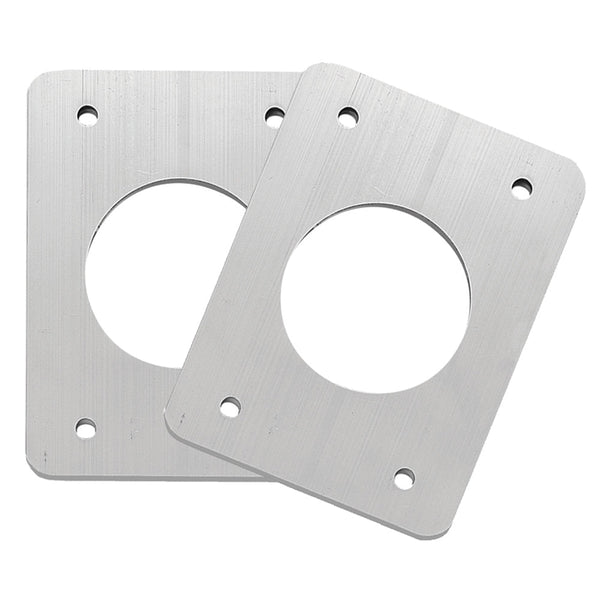 2 aluminum top mount backing plates