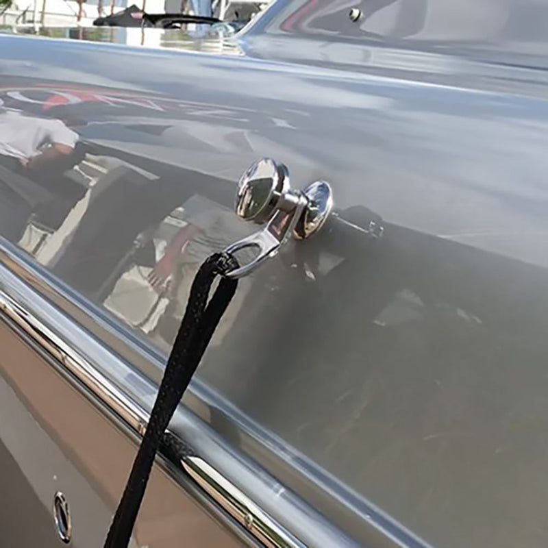 Stainless Steel Quick Release Fender Lock shown being used
