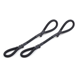 2 black safety straps - loops on both ends