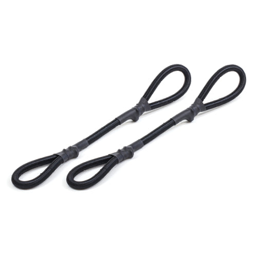 2 black safety straps - loops on both ends